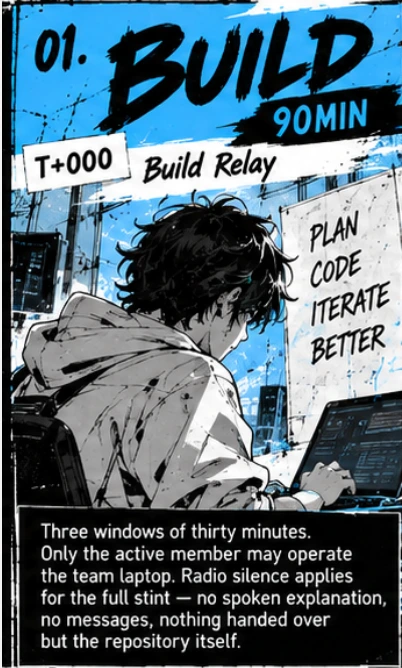 Build Relay: 90 minutes